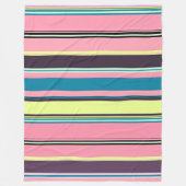 ストライプ フリースブランケット (正面)