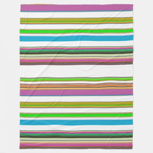 ストライプ フリースブランケット (正面)