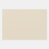 ストライプ&ベージュ無地のアイボリーラッピング紙シート ラッピングペーパーシート (正面3)