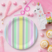 ストライプ ペーパープレート (パーティー)