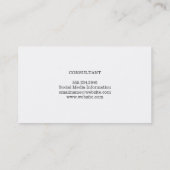 ストライプ |モダン | |プロフェッショナル 名刺 (裏面)