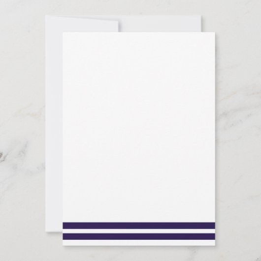 ストライプ&モノグラムアンカー Nautical バチェラーパーティー 招待状 (裏面)