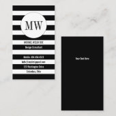 ストライプ(モノグラムイニシャル) 名刺 (正面/裏面)