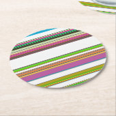 ストライプ ラウンドペーパーコースター (アングル)