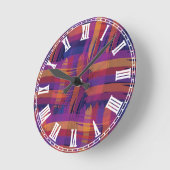 ストライプ ラウンド壁時計 (傾斜)