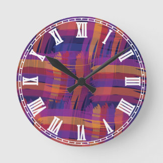 ストライプ ラウンド壁時計