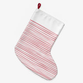 ストライプ ラージクリスマスストッキング (正面 (吊り時))