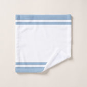 ストライプ ワンダラス ブルー ホワイト バスタオルセット (ウォッシュタオル)