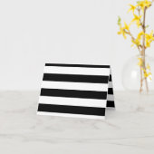 ストライプ – 白と黒 カード (黄色い花)