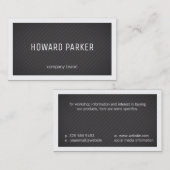 ストライプ | 縁ど （白） 名刺 (正面/裏面)