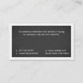 ストライプ | 縁ど （白） 名刺 (裏面)