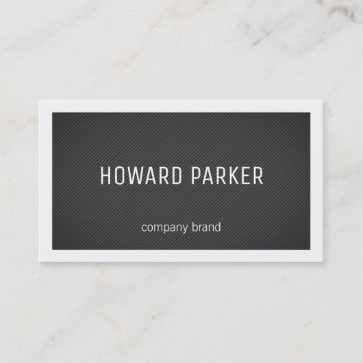 ストライプ | 縁ど （白） 名刺 (正面)