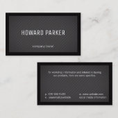 ストライプ | 縁ど （黒） 名刺 (正面/裏面)