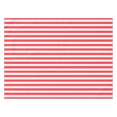 ストライプ 赤と白のシンプルな水平ストライプ テーブルクロス (正面(横))