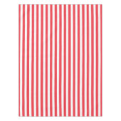 ストライプ 赤と白のシンプルな水平ストライプ テーブルクロス (正面)