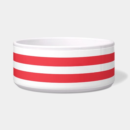ストライプ 赤と白 シンプルな水平 キャンディーケーン ボウル (右)
