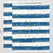 ストライプ/金ゴールド紙吹雪 (正面/裏面)