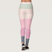 ストライプ、5色グレーピンクグリーン、モノグラカスタムム レギンス (裏面)