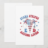 ストライプ E D 命を救う 招待状 (正面/裏面)