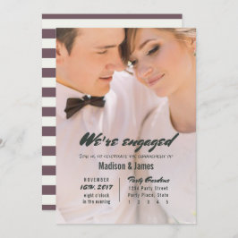 ストライプ | plum |婚約パーティ招待状 招待状