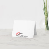 ストライプBaby Shower Thank You Notecard (CA) サンキューカード (裏面)