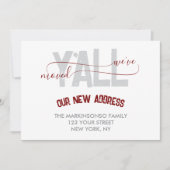 ストライプBuurgundy我々は動く発表を移動 招待状 (正面)