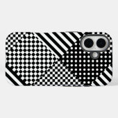 ストライプCheck Harlequin水玉模様混合デザイン Case-Mate iPhoneケース (裏面 (横))