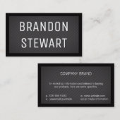 ストライプII | 縁ど (黒) 名刺 (正面/裏面)