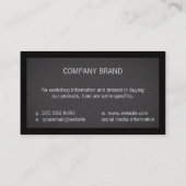 ストライプII | 縁ど (黒) 名刺 (裏面)