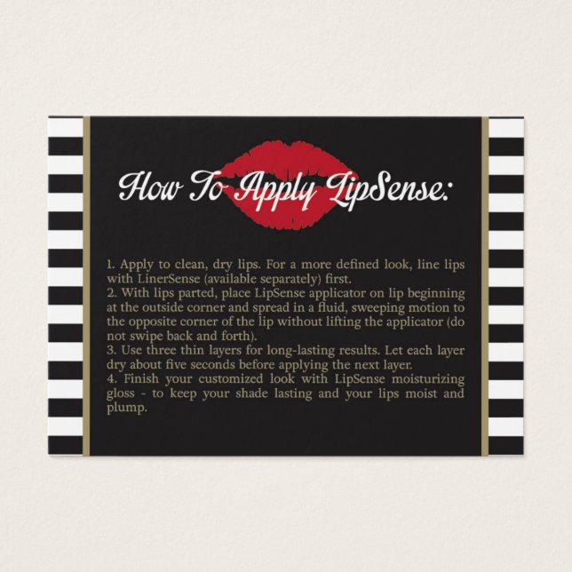 ストライプLips -金ゴールド – 適用方法 – ヒント (正面)