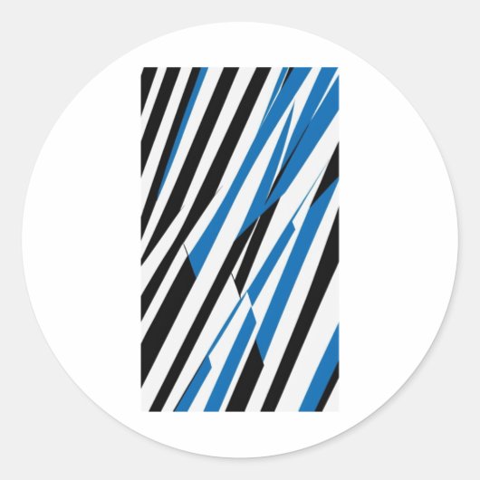 ストライプPattern 29ステッカー ラウンドシール (正面)