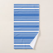 ストライプPeriwinkleブルー&ホワイトバスタオルセット バスタオルセット (ハンドタオル)