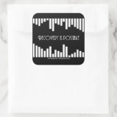 ストライプStickers – 大 スクエアシール (バッグ)