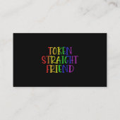 ストライ用のおもしろいToken Straight Friend LGBT引用文 名刺 (裏面)