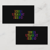 ストライ用のおもしろいToken Straight Friend LGBT引用文 名刺 (正面/裏面)