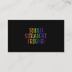 ストライ用のおもしろいToken Straight Friend LGBT引用文 名刺