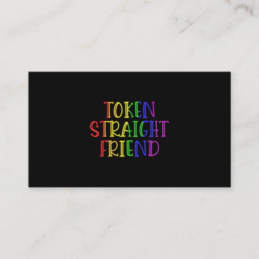 ストライ用のおもしろいToken Straight Friend LGBT引用文 名刺 (正面)
