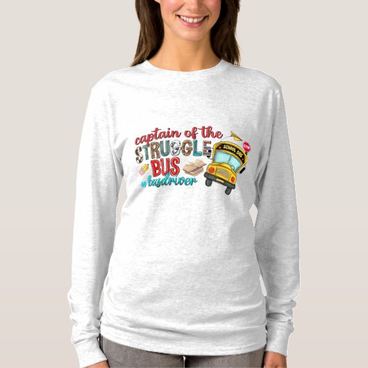 ストラグルバスの船長 長袖Tシャツ Tシャツ (正面)