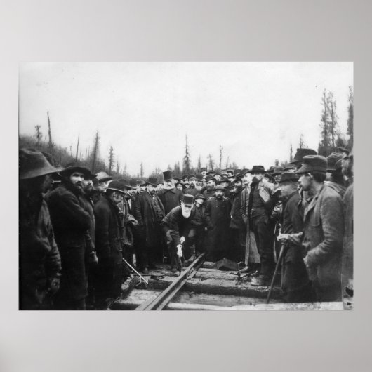 ストラスコナ卿が最後の鉄道スパイクを運転 ポスター (正面)