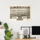 ストラスバーグペンシルバニア1903アンティークパノラママップ ポスター (ホームオフィス)