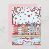 ストラスブールのバレンタインデーに恋を見つけた ポストカード (正面/裏面)