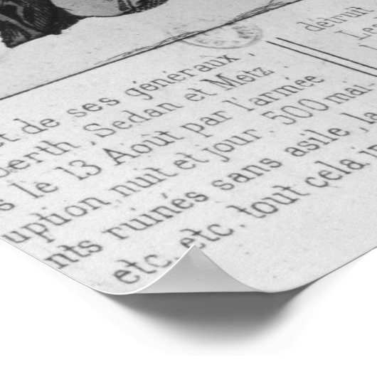 ストラスブールの砲撃と包囲戦 ポスター (角)