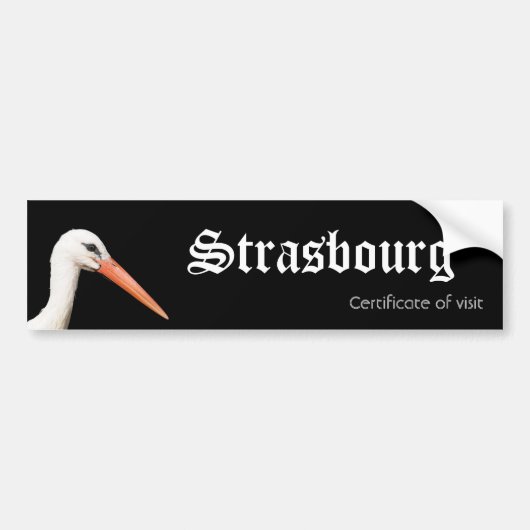 ストラスブールの訪問者認定証 バンパーステッカー (正面)