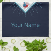 ストラスブールグランドエストフランスレトロルースターヴィンテージ キッチンタオル (折り畳み)