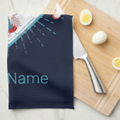 ストラスブールグランドエストフランスレトロルースターヴィンテージ キッチンタオル (四つ折り)