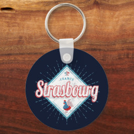 ストラスブールグランドエストフランスレトロルースターヴィンテージ キーホルダー