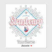 ストラスブールグランドエストフランスレトロルースターヴィンテージ シール (シート)