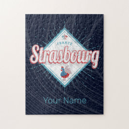 ストラスブールグランドエストフランスレトロルースターヴィンテージ ジグソーパズル