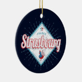 ストラスブールグランドエストフランスレトロルースターヴィンテージ セラミックオーナメント (右)