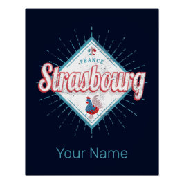 ストラスブールグランドエストフランスレトロルースターヴィンテージ ポスター